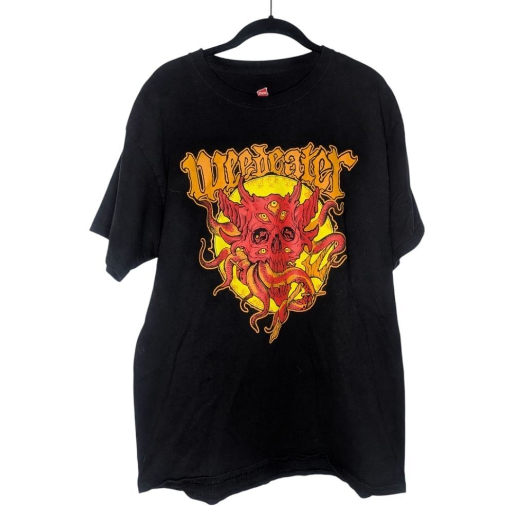 Men's Hanes Black Weedeater Band Short Sleeve Tee, Size Large